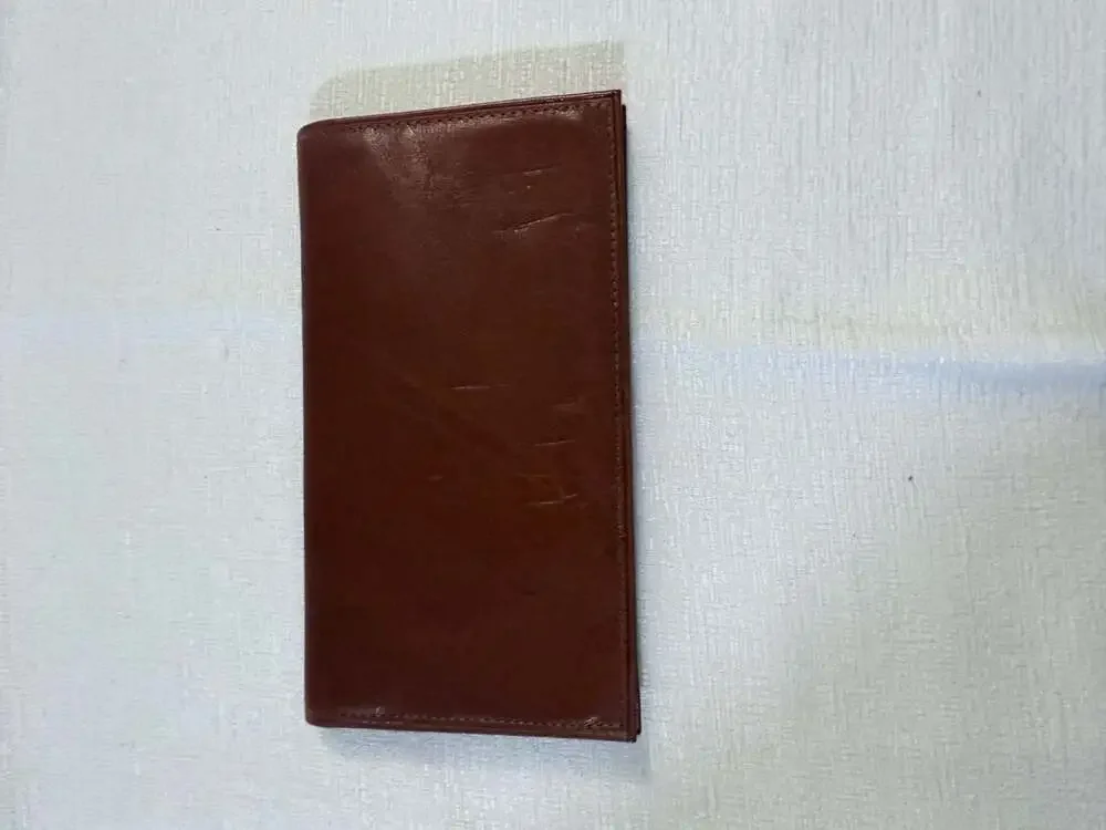 Rolfs Vintage Brown Cowhide Leather Secretary Wallet